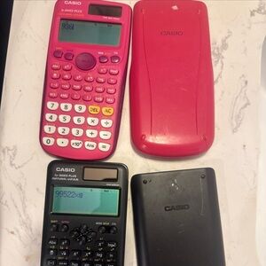 Casio Pink and Black Scientific Calculators